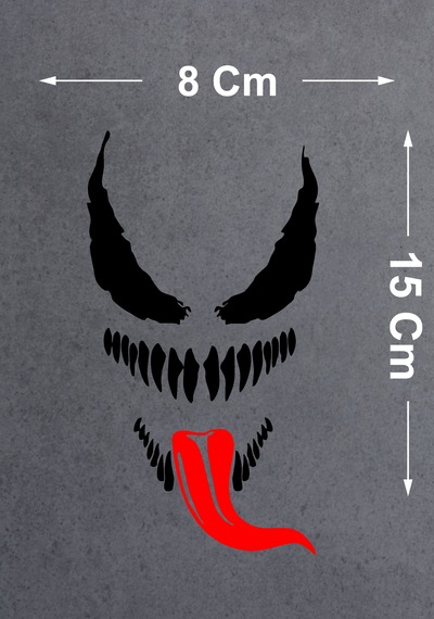 Venom Korkunç Öfke Sticker - Araba Oto Motosiklet Karavan Cam Sticker - 00138 15x8 Cm