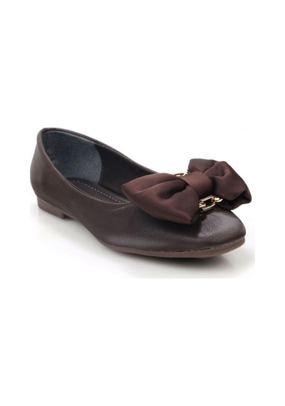 Papuçcity Fendi 03467 Kadın Günlük Fiyonklu Babet Kahve