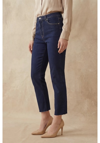Hiccup My Fashıon Yüksek Bel Dar Kesim Skinny Kot Pantolon Lacivert 03