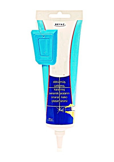 Beyaz Derz Dolgusu Lavabo Küvet Fayans Derzi Kalemi 380gr Spatula Hediyeli