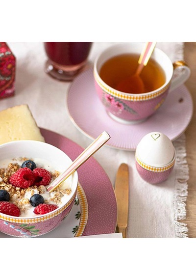 Pembe Porselen Çay Fincan Seti 280 Ml