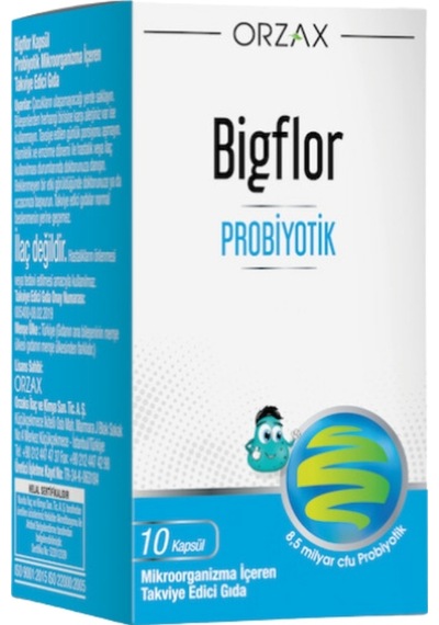 Orzax Bigflor Probiyotik 3 x 10 Kapsül