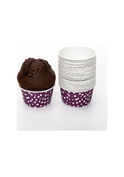 50'li Mor Muffin Cupcake Kalıbı Kek Kapsülü, Airfryer Uyumlu Kağıt Mor Diğer