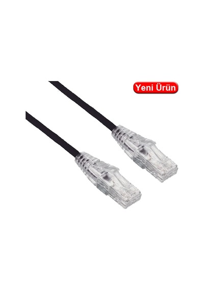 Lınkomm E34831 0.15 Mt. Cat6a 28awg 10gb 500mhz Utp Siyah Patch Kablo