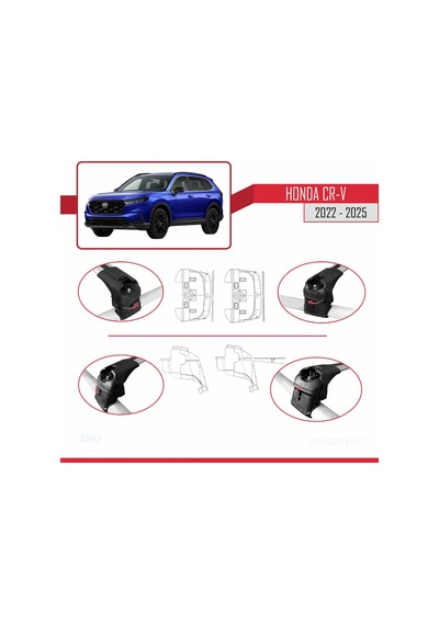 Honda Cr-v 2022-2025 Arası İle Uyumlu Ace-2 Ara Atkı Tavan Barı G