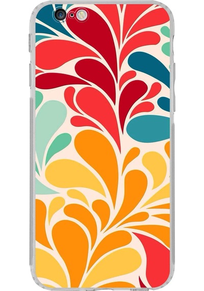 Apple Uyumlu iPhone 6s İle Retro Color 5 Kamera Korumalı Şeffaf Kılıf