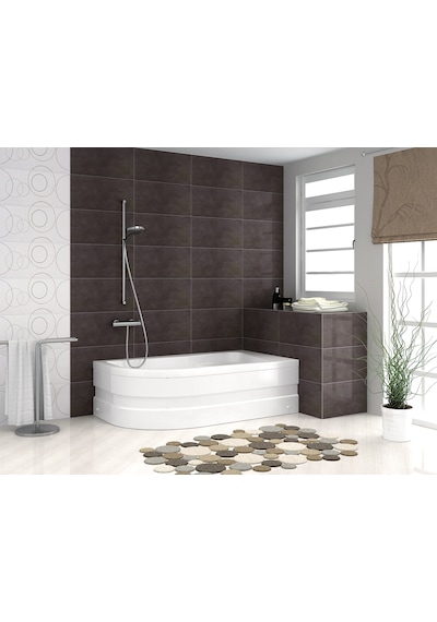 Shower 90X130 Ferısya Asimetrik Oval Mini Küvet