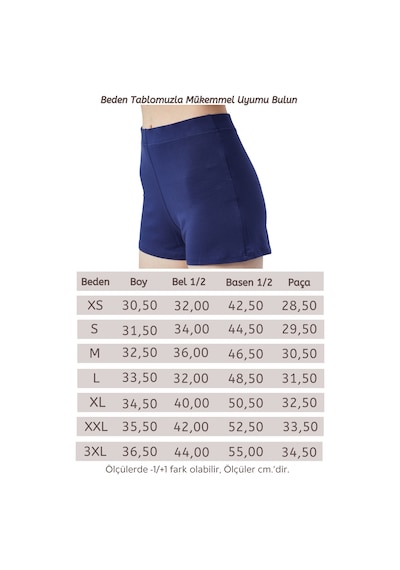 Penyebizden Extra Yumuşak Viskon Şort Home&beach-lacivert