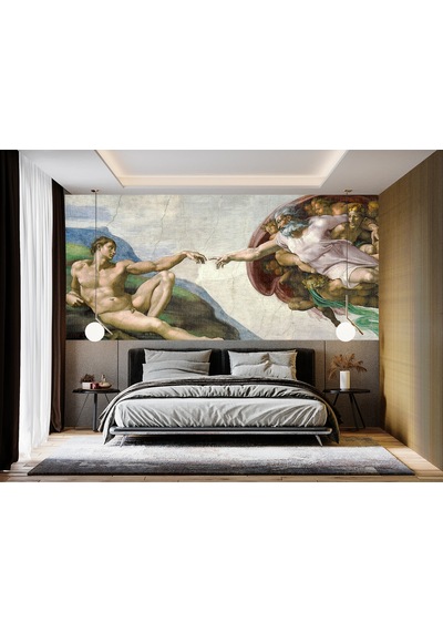 Michelangelo Sistine Şapel Poster Duvar Kağıdı Renkli