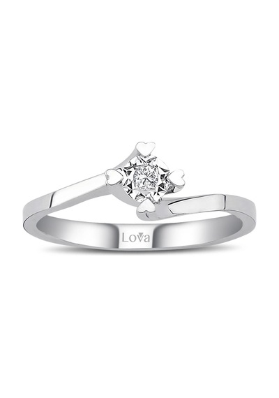 Lova 0,30 Karat Efektli Pırlanta Tektaş Yüzük - 1070097