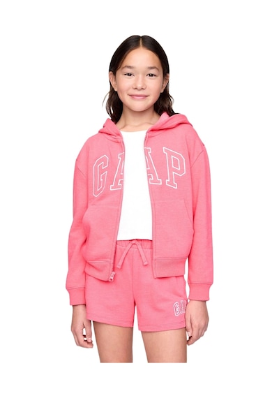 Gap Relaxed Gap Logo Fermuarlı Sweatshirt - 746744-9998 Pembe