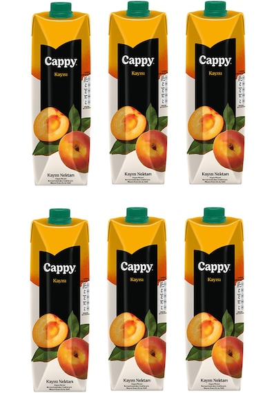 Cappy Kayısı Nektarı 1 Lt X 6 Adet