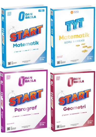 0'dan Başla Start Matematik-paragaf-geometri Soru Bankası Ve Tyt Matematik Soru Bankası