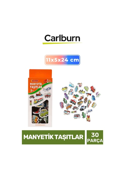 Özel Üretim Eğitici Zeka Geliştirici Öğretici El Göz Koordinasyonu Manyetik Taşıtlar- 30 Parça
