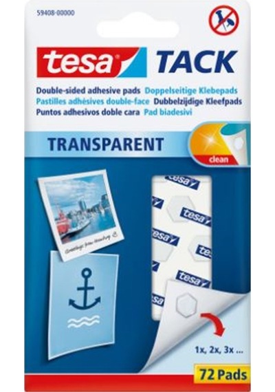 Tesa Tack Şeffaf Çift Taraflı Yapışkan Pedler