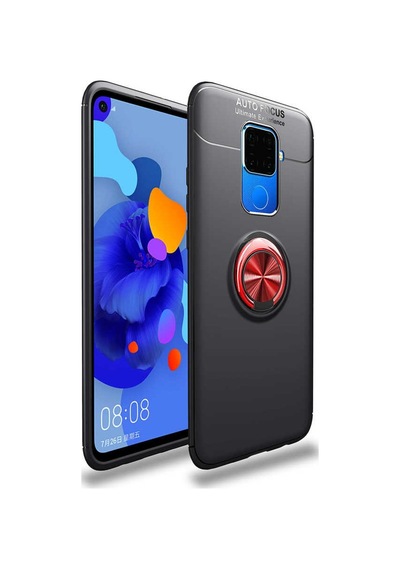 Huawei Mate 30 Lite Kılıf Yüzüklü Magnetli Ravel Case