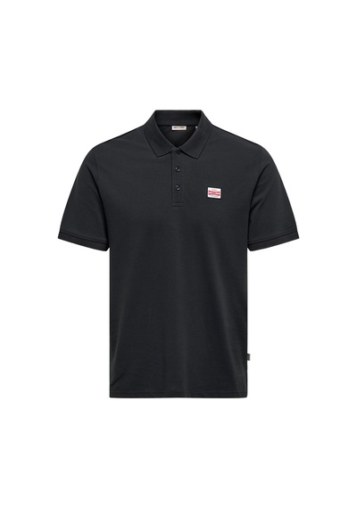 Only & Sons Erkek Polo Yaka T Shirt 22036883 Siyah Siyah