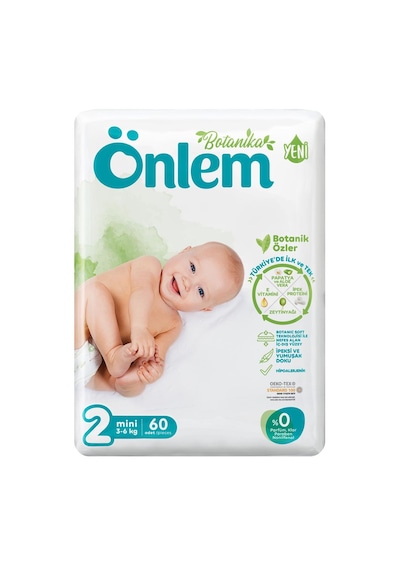 Önlem Botanika Bebek Bezi 2 Numara Mini İkili Jumbo Paket 60 Adet