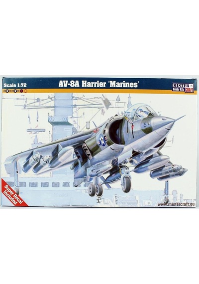 Mistercraft D084 1/72 Av-8a Harrier Marines Savaş Uçağı Plastik Model Kiti-56307