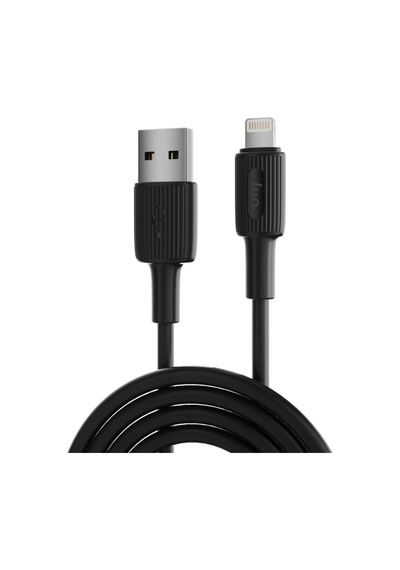 12w 2.4a Usb-a To Lightning İphone İpad İle Uyumlu Silikon Hızlı Şarj Ve Data Kablosu Siyah 2 Metre