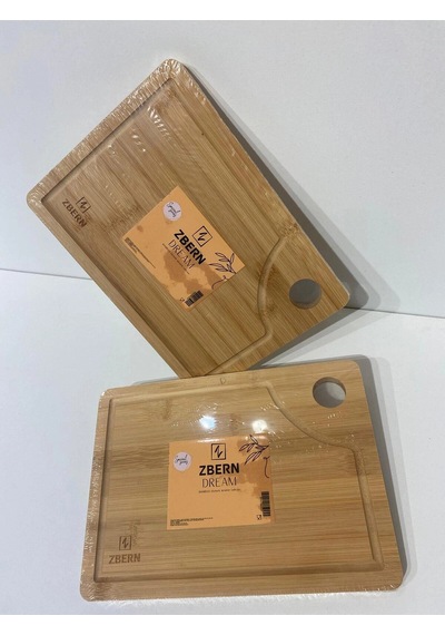 Zbern Dream Bamboo 2'li Premium Ekmeği Kesme Tahtası Renkli