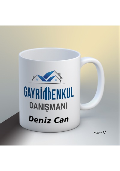 Kişiye Özel Gayrimenkul Danışmanı Temalı Kupa Bardak Beyaz
