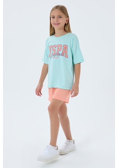 U.s. Polo Assn. Kız Çocuk Yeşil Şort Takım Us2521-c-v2 Yeşil