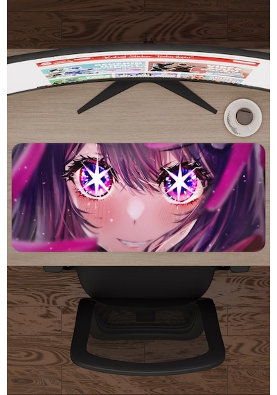 Oshi No Ko Anime V2 - 70x30 Xl Gaming Kauçuk Kaymaz Taban Mouse Pad Fare Altlığı
