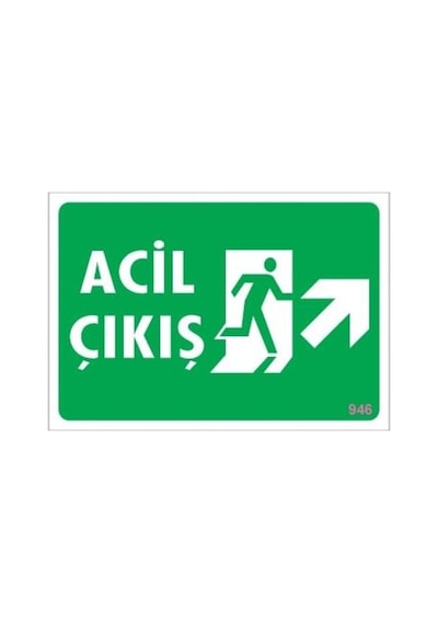 Acil Çıkış Uyarı Levhası 17,5X25 Kod: 946 (241787158)
