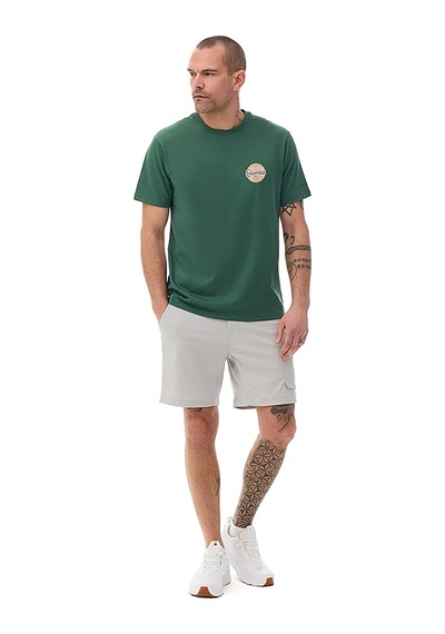 Columbia Cs0416 Csc M Button Stamp Scrıpted Ss Erkek T-shirt-32854 Yeşil