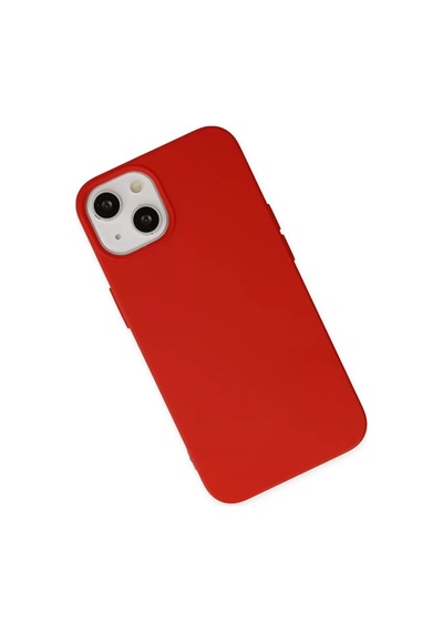Newface Apple İphone 14 Plus Kılıf Nano İçi Kadife Silikon - Kırmızı