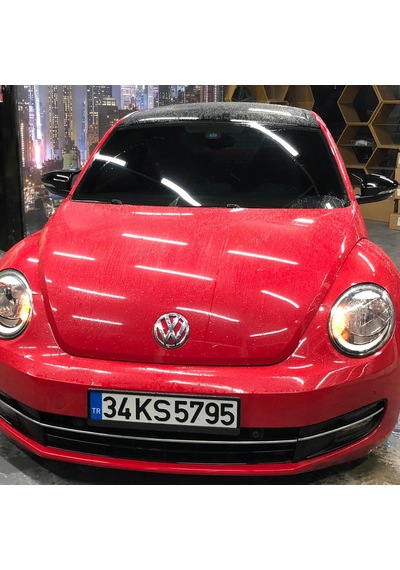 Sts Oto Aksesuar New Beetle 2011-2019 Batman Yarasa Ayna Kapağı Piano Black Abs Plastik (01)