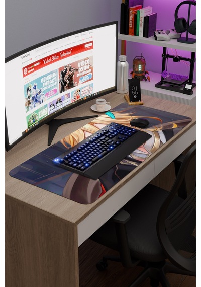 Kaveh Genshin Impact Anime Oyuncu V2 - 90x40 Xxl Gaming Mouse Pad Fare Altlığı