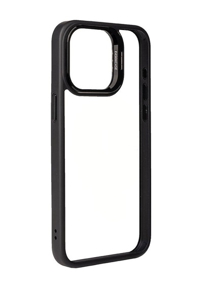 Apple Uyumlu iPhone 15 Pro Max Kılıf Kamera Lens Korumalı Standlı Zore Klon Lensli Kapak