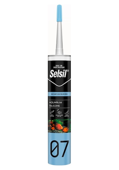 Selsil 5 Adet Akvaryum Silikon Şeffaf Ve Rosıe