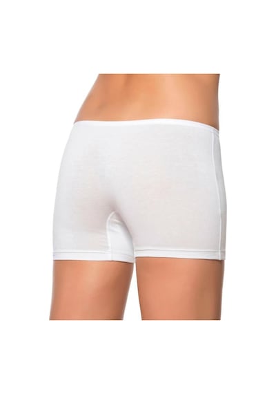 Özkan Underwear 3 Adet Özkan Bayan Likralı Süprem Şort Boxer 0412 Beyaz