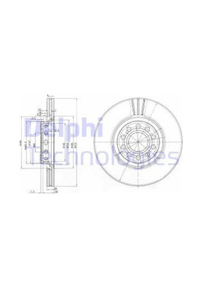 DELPHI BG3657 FREN DİSKİ ÖN PASSAT B5 00- / A4 A6 / EXEO 09- / SU