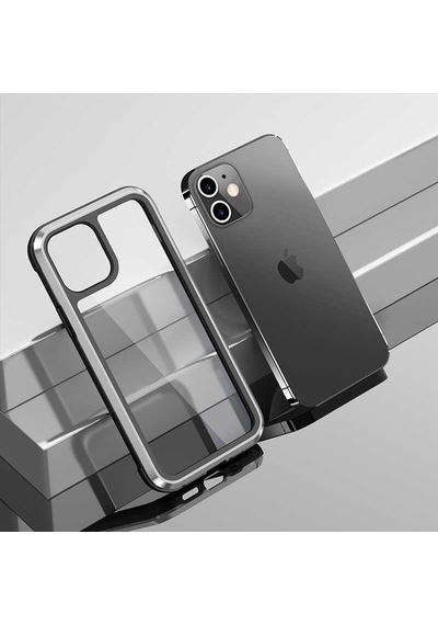 Apple  Uyumlu iPhone 12 Mini Kılıf Defens Armor Ultra Koruma Case Siyah