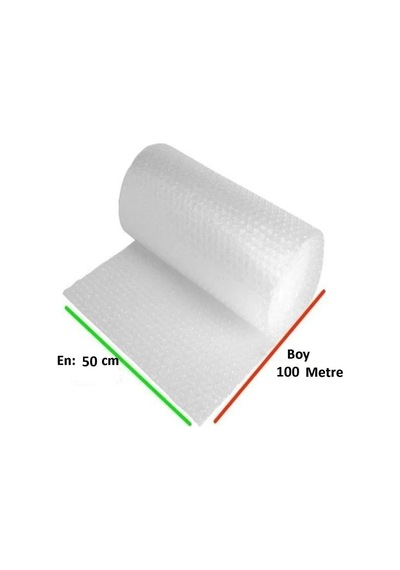 Tify Balonlu Naylon 50cm X 100mt En: 50 Cm, Boy: 100mt. Üç Katlı Eşya Koruma Ambalajı, Pat Pat 1