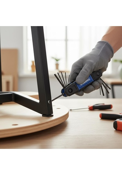 Workpro Wp222028 8 Parça Cr-v Metrik Çakı Tipi Profesyonel Allen Anahtar Takımı Fr Wp222028