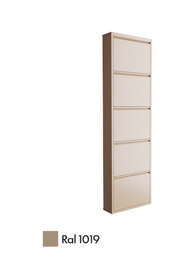 Evdemo 5 Kapaklı Metal Ayakkabılık Cappuccino Evdemo 5 Kapaklı Metal Ayakkabılık Cappuccino