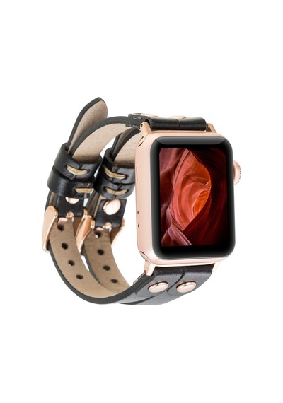 Apple Uyumlu Watch    Deri Kordon Ely Double Tour Rst1