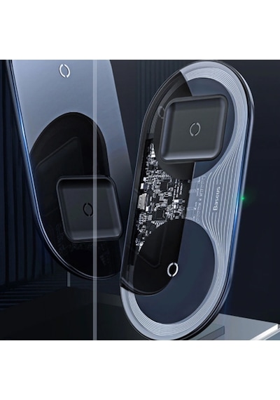 Baseus Sımple 2In1 Kablosuz Wıreless Şarj 18W Apple Uyumlu iPhone s Pods