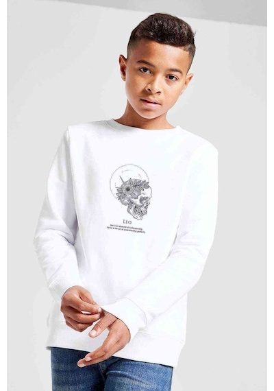 Tshirthane Skull Lockscree Kurukafa Gül Rose Tumblr Baskılı Unisex Çocuk Be Beyaz