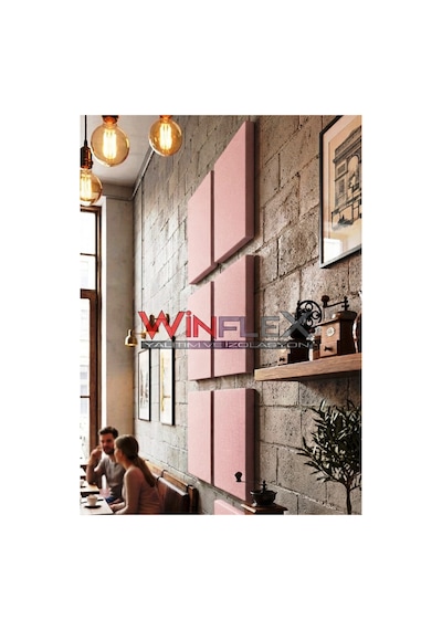 60x60cm - Akustik Kumaş Kaplı Panel Pembe