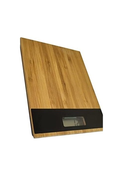 Crown Dijital Hassas Mutfak Tartısı - Terazisi-hassas Ölçüm 5kg Bambu Görünümlü 1410 Açık Bej