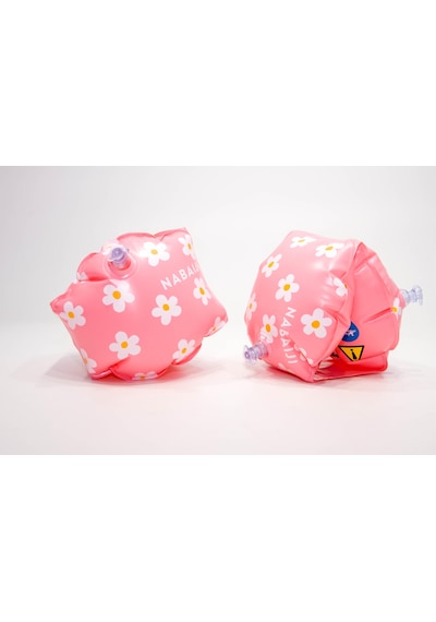 Çocuk Yüzücü Kolluğu - 11 / 30 Kg - Pembe / Çiçek Baskıl Meridyendukkan Nabaiji Pembe