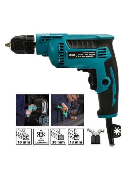Assur ASR216 Elektrikli 580W 10 MM Matkap Mavi