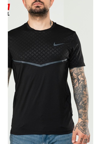 Nike Ef-4571 Erkek Polyester Mesh T-shirt Siyah