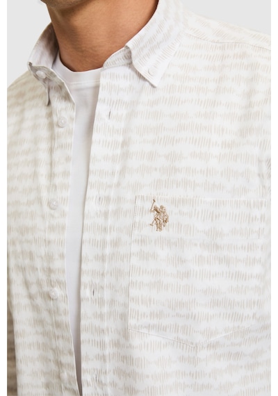 U.s. Polo Assn. Erkek Bej Gömlek Desenli 50324655-vr011